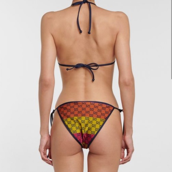 New Gucci GG Monogram multicolored Printed bikini set - Picture 3 of 10